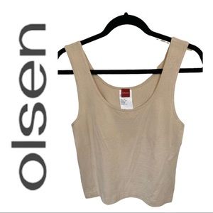 Olsen Beige Tank Top